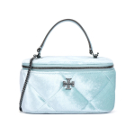 Tory Burch Kira Dekoratyvus Dvigubas T Metalinis Elementas Peties Crossbody Rankinė Moteri&scaron;kos rankinės &Scaron;viesiai Mėlyna 165279-400 Basic Set (Bag+Dust Bag)
