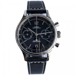 SUGESS Laikrodis Chronografas Mechaninis Analoginis Laikrodis Panda Ciferblatas Pilotinis Odinis Dirželis Prabangus Galas Stilingas Populiarus Gulbės Kaklo Reguliatorius 38mm Vyri&scaron;kas Skaidrus juoda