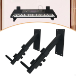 2x Elektroninio klaviatūros kabliuko laikiklis, stendas, universalus laikymo organizatorius, sieninis pakabinamas laikiklis, gitaros stovas gray