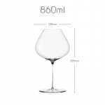 1L didelės talpos Sydonios stiliaus prabangus bordo spalvos taurė kri&scaron;tolinė rankų darbo itin plona vyno taurė aromato didinimo taurė 1PCS