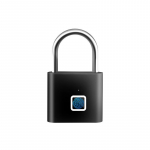 I&scaron;manusis atrakinamas pir&scaron;to atspaudu spynos užraktas, įkraunamas per USB, pir&scaron;to atspaudo užraktas, vandeniui atsparus durų užraktas, atrakinimas 0,2 sek., saugus užraktas namams juoda