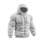 Vyri&scaron;kas raumenų Hoodie Realisti&scaron;kas 3D spaudinys Puloveris Megztinis Raumenų &scaron;iltas pūkuotas su gobtuvu Megztinis vakarėliui gatvės aprangai M