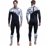 3 mm kamufliažinis pilno kūno hidrokostiumas nardymui, banglenčių sportui, snorkelingui vyrams ir moterims &scaron;iltas terminis neopreno kostiumas S-XXXL Medium black