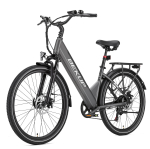 BEKUP V1 Miesto kelionėms elektrinis dviratis 26 colių ratai 36V 14,5AH baterija 250W variklis 125KG maksimali apkrova 75KM maksimalus atstumas E-dviratis Unisex pilka