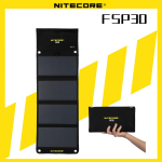 Originalus NITECORE FSP30 30W ne&scaron;iojamas saulės skydelis atsparus vandeniui maža saulės elementų plok&scaron;tė USB-C PD 18W greitas įkroviklis telefonui stovyklavimui žygiams