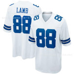Dallas Cowboys NFL Futbolo Džersis CeeDee Lamb 88 Trumpomis Rankovėmis Komandos Gerbėjų Apranga Vyrams 88 White Gen 2 blue