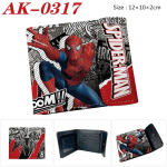 Marvel Superherojų pilnaspalvė spaudė PU odos trumpa piniginė Kapitonas Amerika Geležinis žmogus Žmogus-voras