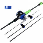Užmetimo me&scaron;kerės ritės 2,1 m / 2,4 M 4 sekcijų &bdquo;Baitcaster&ldquo; me&scaron;kerės ir 17+1BB užmetimo me&scaron;kerės ritės 2.1M Rod&Left Hand juoda