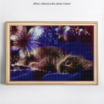 HUACAN &bdquo;pasidaryk pats&ldquo; 5D deimantinis dažymas kryželiu &bdquo;Cate Cat Europe Decor&ldquo; deimantinis siuvinėjimas 20*30 cm