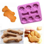 Silikono kepimo forma Creative Dog Bone Dog Footprint Cake Forma Silikoninė medžiaga Formos kepimo įrankis rožinė