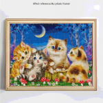 Viso apvalaus deimantinio siuvinėjimo i&scaron;pardavimas gyvūnams 5D deimantinis paveikslas katės paveikslas Kalnų kri&scaron;tolas deimantas 20X30