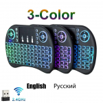 2,4 GHz mini belaidė klaviatūra Nuotolinio valdymo pultas Air Mouse Touchpad, skirtas Smart TV Box PC Russian letters