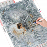 5D Diamond Painting Angel Pilnas apvalus Grąžtas Kalnų kri&scaron;tolas Rankdarbių rinkinys Art Picture Lover Dovana 20X30CM
