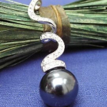 Les Tr&eacute;sors De Lily [B9576] - Pendentif Argent 'Renaissance' Gris Blanc pilka