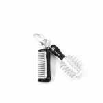 Les Tr&eacute;sors De Lily [C6942] - Pendentif Argent 'Passion Coiffure' Noir Argent&eacute;