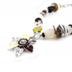 Les Tr&eacute;sors De Lily [E0644] - Collier Cr&eacute;ateur 'Douchka' beige marron