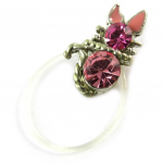 Les Tr&eacute;sors De Lily [E9486] - Bague Pied 'Chat' Rose