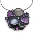 NOA [J4242] - Collier Cr&eacute;ateur 'Oxyg&egrave;ne' violet gris violetinė