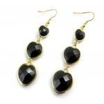 Les Tr&eacute;sors De Lily [L7972] - Boucles Cr&eacute;ateur 'Love' noir juoda
