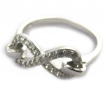 Bague Argent 'Infini' blanc