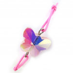 Les Tr&eacute;sors De Lily [N0250] - Bracelet &eacute;lastique 'Cristal' rose (papillon)