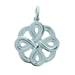 Les Tr&eacute;sors De Lily [N3975] - Pendentif Argent 'Noeud Celtique' (rhodi&eacute;) - 30x22 mm