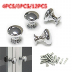 4vnt/8vnt/12vnt chromo metalinių durų rankenėlės stalčių spinta virtuvės spintelės rankenos sidabrinės 4 pcs