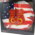 Les Tr&eacute;sors De Lily [L5916] - Horloge Murale 'Route 66' drapeau US 30 cm