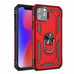 Prabangus Armor smūgiams atsparus telefono dėklas, skirtas iphone 5 5S SE XS Max 11 Pro XR X 7 8 6 6s Plus pilno dangčio automobilio magnetinio žiedo buferio dėklai For iPhone 5 5S SE raudona