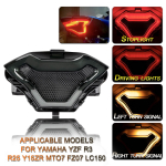 LED galinių žibintų motociklo stabdžių žibintų galinis žibintas su LED posūkio signalais, skirtas Yamaha YZF R3