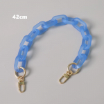 Naujas mados moters krep&scaron;io aksesuaras, nuimamų dalių pakeitimo grandinėlė saldainiai mielas matinis dirželis, moteri&scaron;kas akrilo pečių rankenos grandinėlė 42CM mėlyna