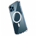 Skaidrus keturių kampų oro pagalvės, apsaugančios nuo kritimo, magnetinis belaidžio įkrovimo dėklas, skirtas iPhone 11 12 13 mini Pro Max Pro magnetinis dėklas, silikoninis telefono dangtelis For iPhone 11 skaidri
