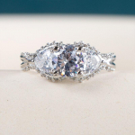 Bella Box Fashion Contracted Style Moteri&scaron;ki žiedai Blizgantis baltas cirkonio oksidas Subtilūs aksesuarai Vakarėliui Moteri&scaron;ki estetiniai papuo&scaron;alai 6 balta