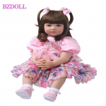 BZDOLL gyva 24 colių atgimusi mažylio lėlė (Mink&scaron;tos silikoninės galūnės, medžiaginis korpusas) Dovana gyvai 60 cm princesei