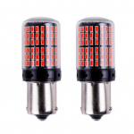 Automobilio posūkio signalo stabdymo lemputė vandeniui atspari IP65 indikacinė lemputė 2 vnt 1156 3014 144smd 1157 T20 raudona