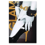 Les Tr&eacute;sors De Lily [A0345] - Toile 'Sexy Angel' noir dor&eacute; - 40x60 cm (talons aiguilles)