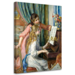 Drobės spaudinys, Merginos prie pianino - A. Renoir reprodukcija 40x60 įvairiaspalvis