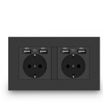 16A Europos standarto voki&scaron;kas USB sieninis skydelis Paslėptas dvigubas Europos Dvigubas Europos standartas Vokietijos standartinis maitinimo lizdas B3