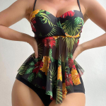 Moterų dizainerių sukurtas moteri&scaron;kas bikinis, dviejų dalių komplektas maudymosi kostiumėlis liekninantis maudymosi kostiumėlis moteri&scaron;kas senoviniai paplūdimio drabužiai S juoda