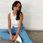 2021 m. vasaros moteri&scaron;ki solidūs mar&scaron;kinėliai Seksualūs mėlyni &bdquo;Camis Crop&ldquo; mar&scaron;kinėliai, apatiniai mar&scaron;kinėliai moterims S mėlyna