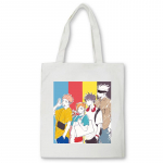 Jujutsu Kaisen pirkinių krep&scaron;ys Harajuku Unisex pečių rankinė Pirkėjo pečių krep&scaron;iai Drobinis krep&scaron;ys Moteri&scaron;kas Anime krep&scaron;ys Bolsas 24*26cm