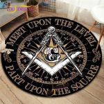 Masonų apvalūs kilimėliai Pradžia Žaidimų kėdžių kilimėlis Freemasonry Vaikų kambario Kompiuterio kėdės kilimėlis Freemasons Medinės grindų kilimas . 60cm
