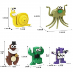 Banbano sodas 4 blokas BanBan figūrėlių sodas 3 Ban Ban plyta auk&scaron;tas Viktoras Harajuku Tamata Tylusis Nabnabo vaikų darželis 2 1 juodųjų pupelių spalva