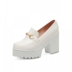 B/Moteri&scaron;ki auk&scaron;takulniai, pavieniai batai, vandeniui atspari platforma, stori kulnai, žemi batai, didelis dydis, viso sezono batai 42 balta