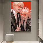 Japoni&scaron;kas veiksmo anime animacinių filmų grandininis pjūklas vaikų kambario menas 21cm&times;30cm NoFrame