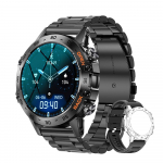 2023 m. naujas 1,39 col. &bdquo;Bluetooth Call&ldquo; i&scaron;manusis laikrodis, skirtas sportiniam kūno rengybos stebėjimui, IP68, vandeniui atsparus i&scaron;manusis laikrodis, skirtas &bdquo;Android iOS&ldquo; 400 mAh Steel belt + silicone bel