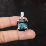Amerikieti&scaron;kas dichroic stiklo pakabukas 925 sterlingų sidabrinis pakabukas Gražus brangakmenių papuo&scaron;alas Rankų darbo etninis pakabukas Dovana moterims Padorus pakabukas