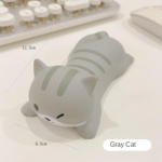 Mielas rie&scaron;o atrama, skirta pelės kompiuteriui, ne&scaron;iojamajam kompiuteriui, skirta stalui Ergonomi&scaron;ka &bdquo;Kawaii&ldquo; biuro reikmenys, lėtai kylantys žaislai pilka spalva