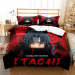 Naruto serijos trijų dalių antklodės užvalkalas, skaitmeninis spausdinimas, &scaron;lifuotas dviejų dalių rinkinys, vaiki&scaron;kas animacinių filmų anime antklodės užvalkalas 135X200CM 2PC