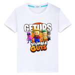 Stumble Guys mar&scaron;kinėliai 100 % medvilnės berniukų mergaičių pride mar&scaron;kinėliai y2k vienetiniai Kawaii anime mar&scaron;kinėliai Kasdieniai spausdinti trumpi vir&scaron;utiniai drabužiai vaikams 100 balta
